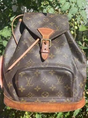 Louis Vuitton LV BackPack Bag Montsouris MM Browns Monogram